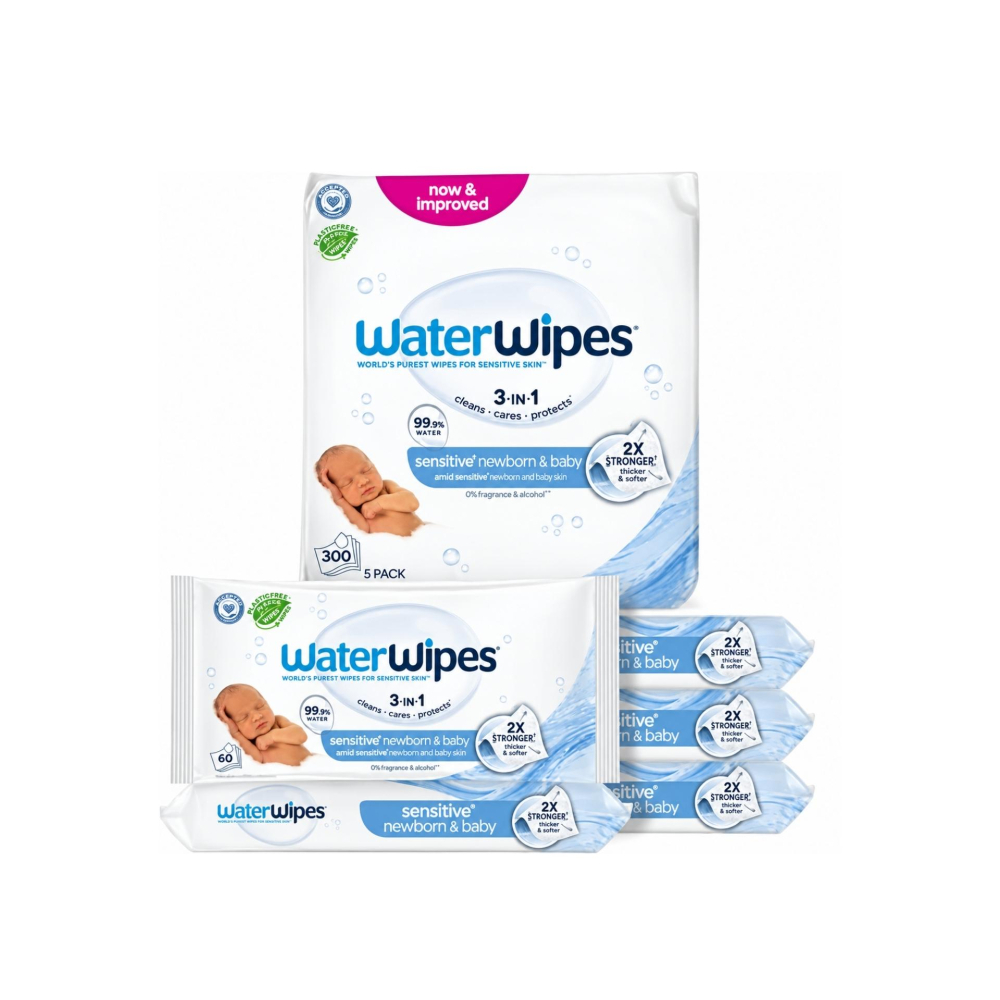 Waterwipes Toalhitas de Limpeza para Bebé (4+1 Grátis) 60x5