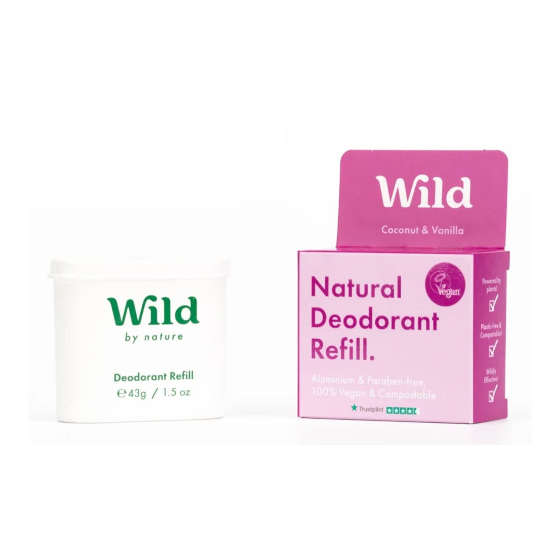 Wild Desodorizante Natural Recarga – Coco & Baunilha 40 g