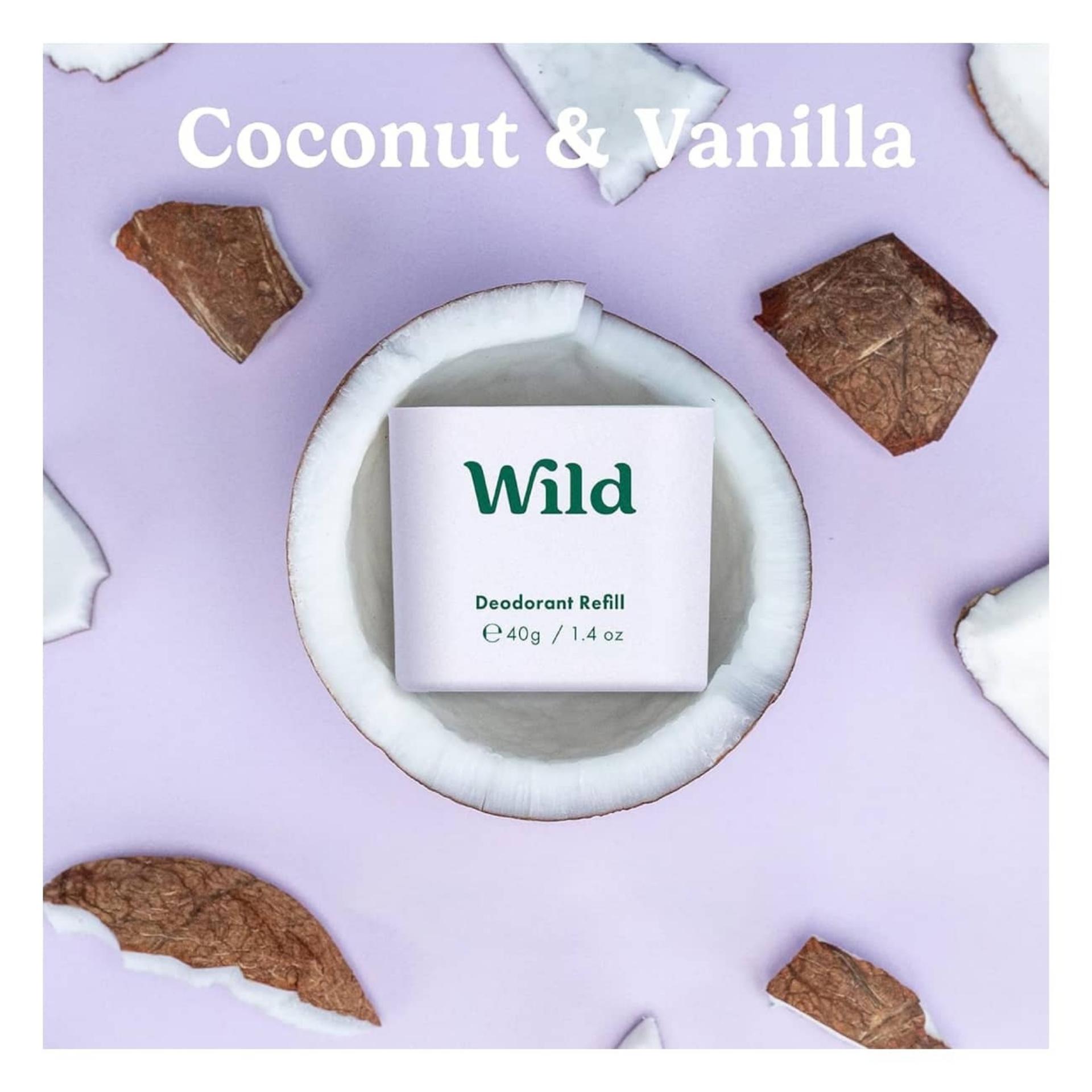 Wild Desodorizante Natural Recarga – Coco & Baunilha 40 g