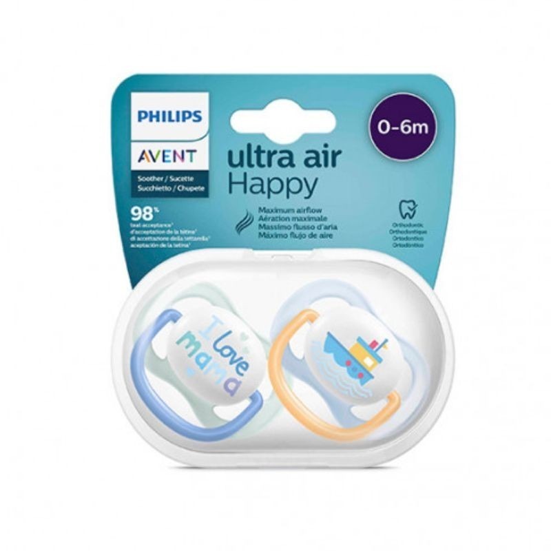 Philips Avent Ult Air Hap Chup 0-6M Boy X2