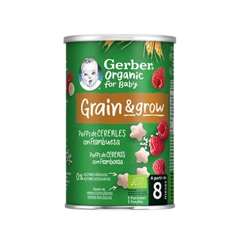 Gerber Bio NutriPuffs Framboesa 35G 8M+ Gerber Bio NutriPuffs Framboesa 35G 8M+