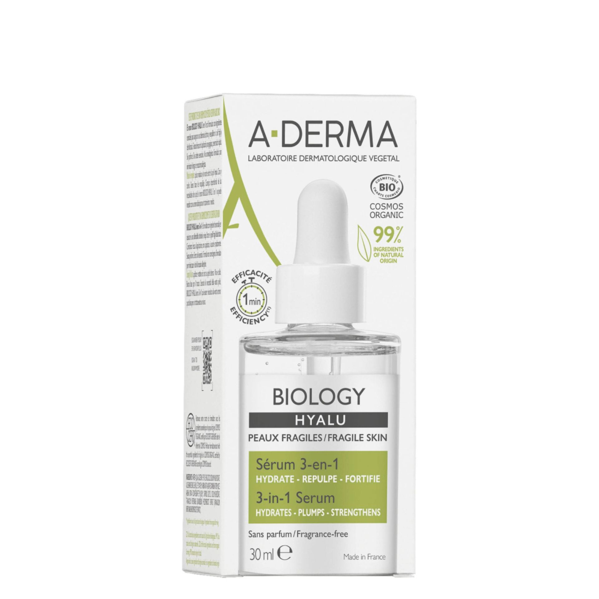A-Derma Biology Hyalu Sérum 3-em-1 30ml