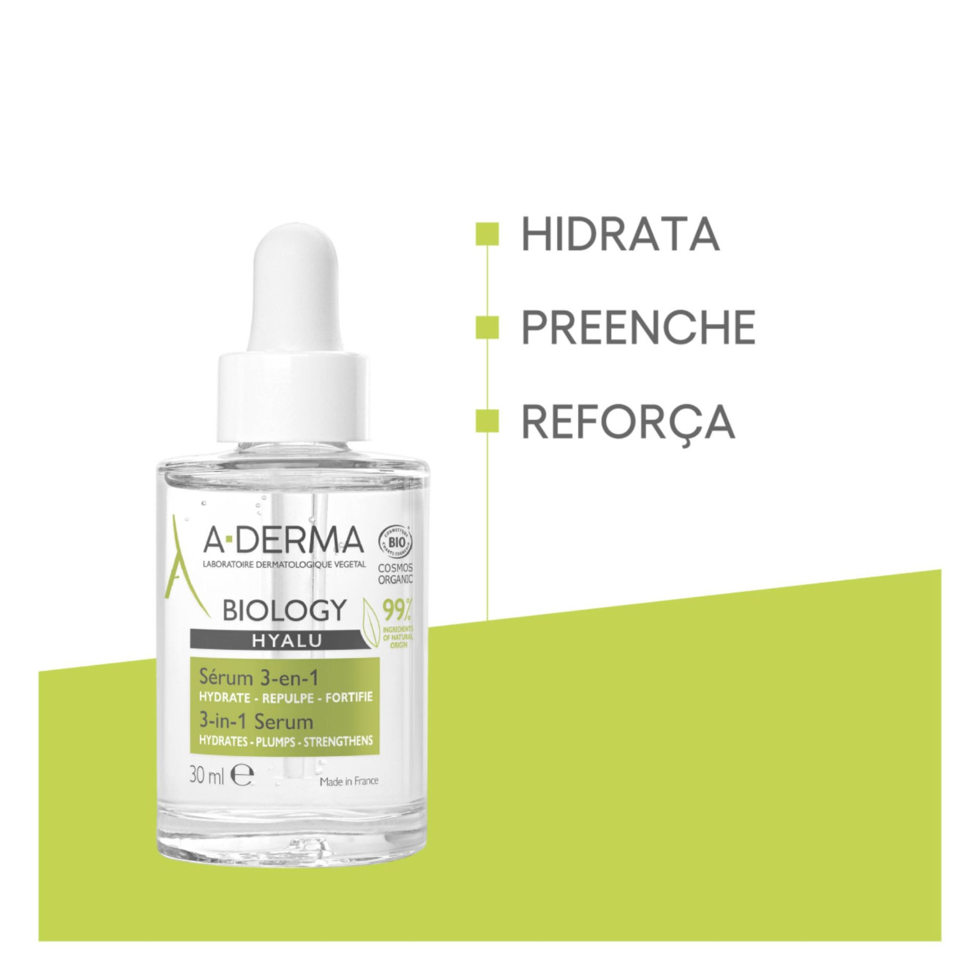 A-Derma Biology Hyalu Sérum 3-em-1 30ml