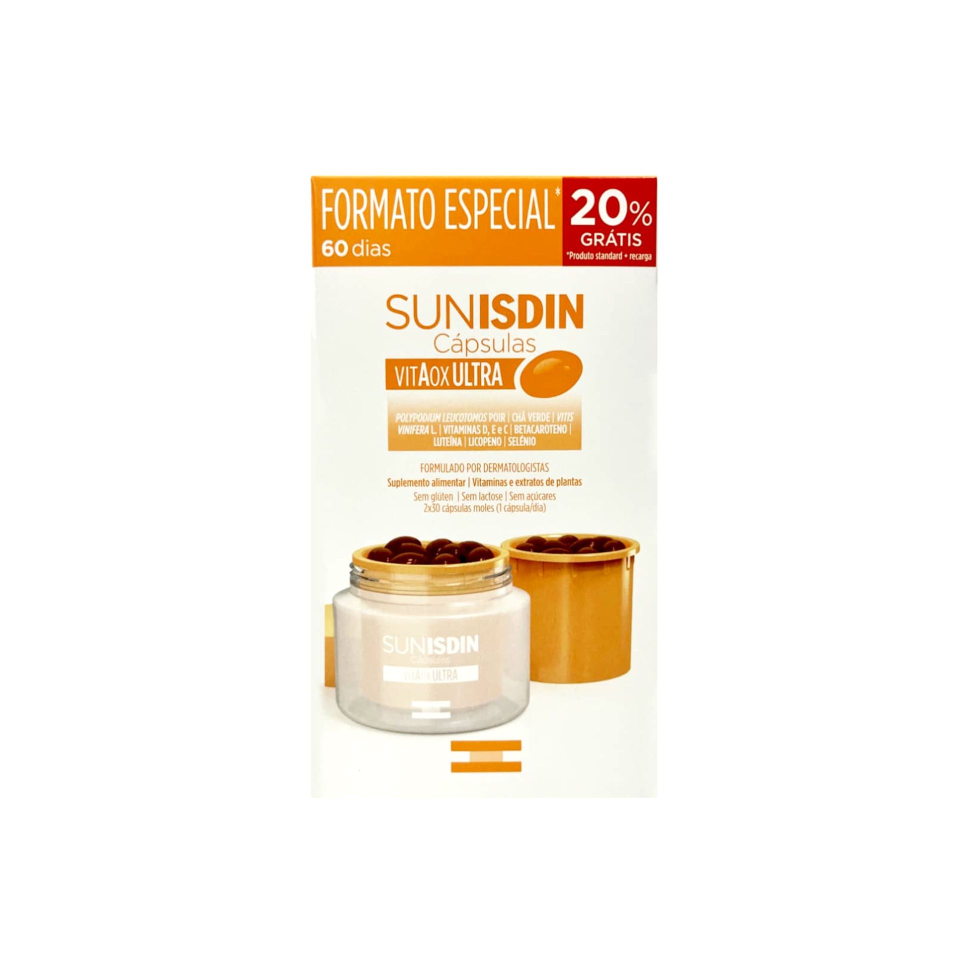 Isdin Sunisdin VitAox Ultra Cápsulas 2x30un. Isdin Sunisdin VitAox Ultra Cápsulas 2x30un.