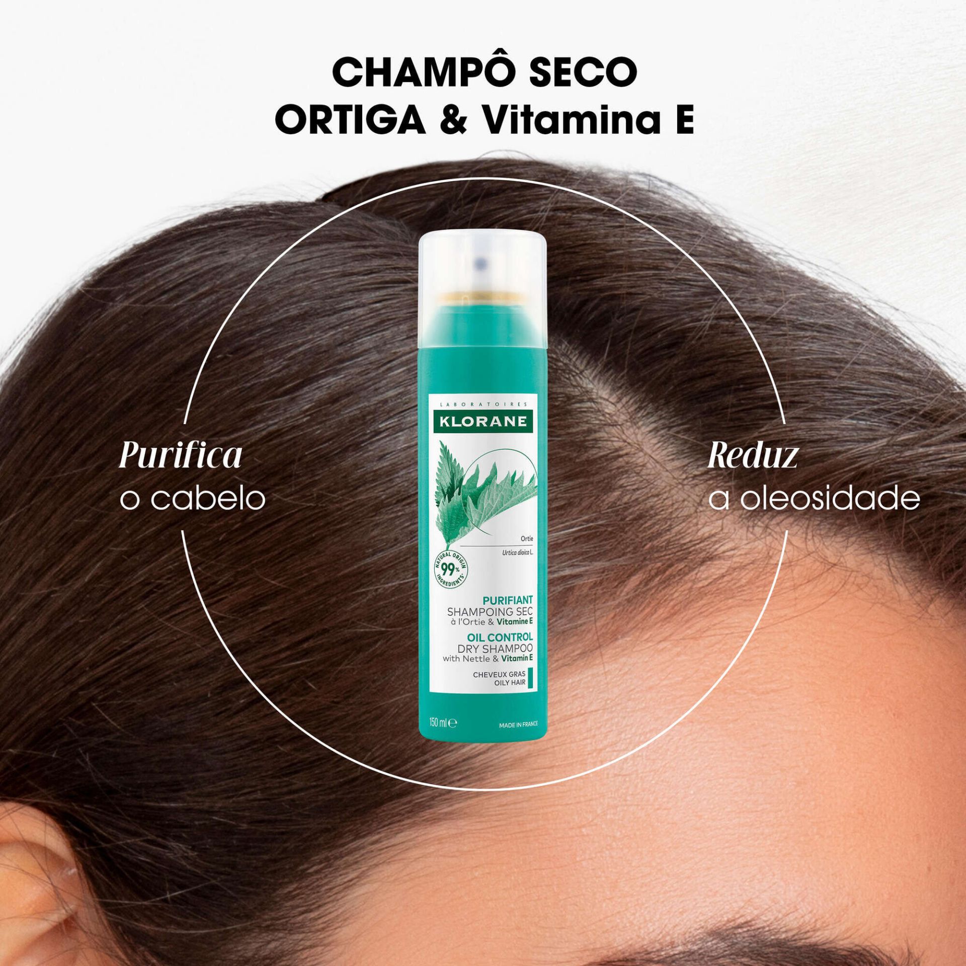 Klorane Purificante Shampoo Seco com Ortiga e Vitamina E 150ml
