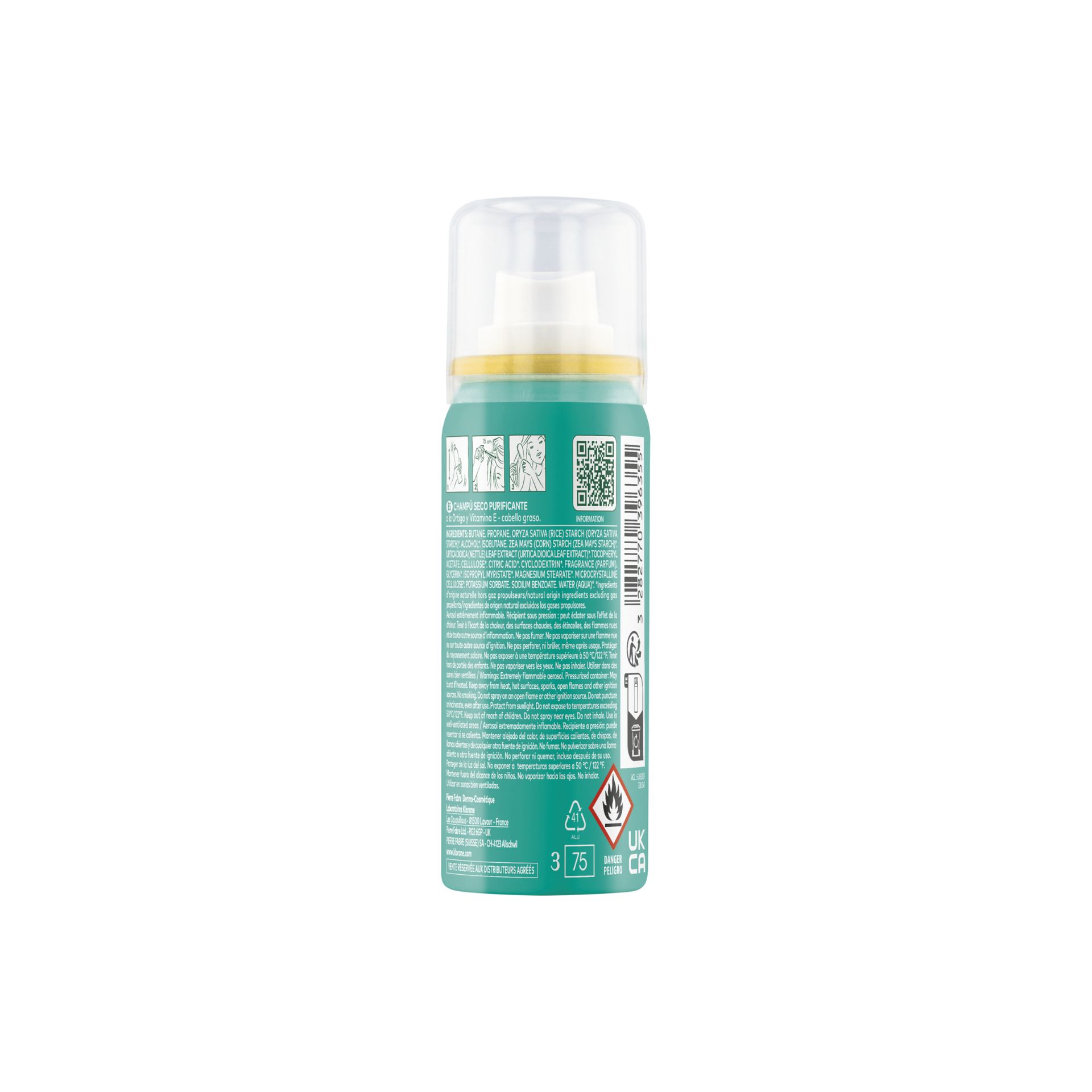 Klorane Shampoo Seco De Ortiga e Vitamina E 50ml