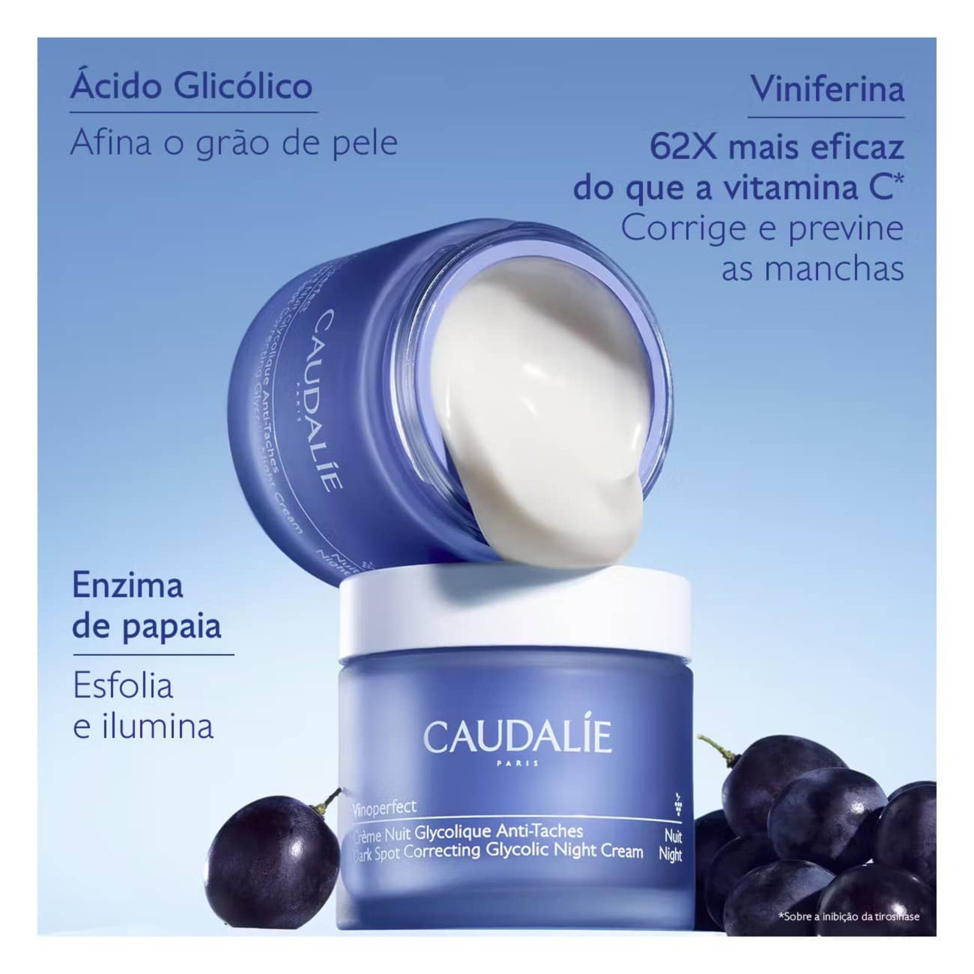 Caudalie Vinoperfect Creme de Noite Glicólico Anti-Manchas Recarga 50ml