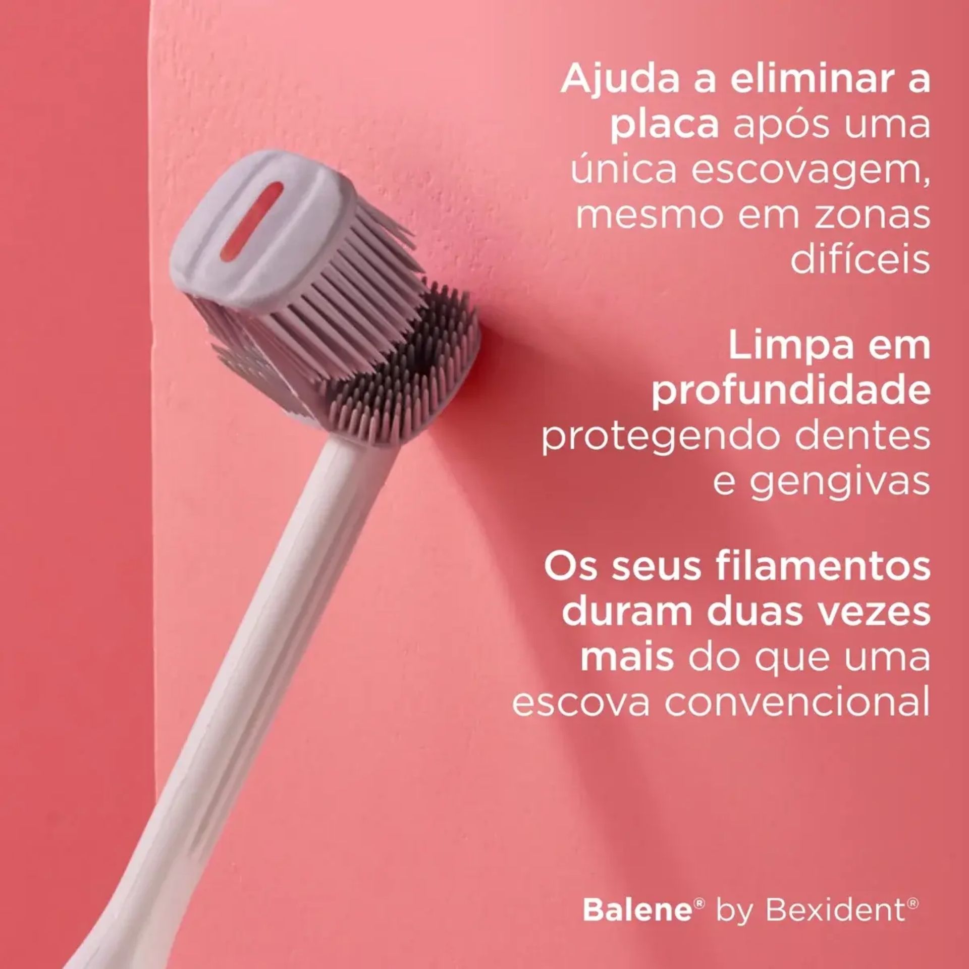 Balene by Bexident Escova de Dentes Suave Coral