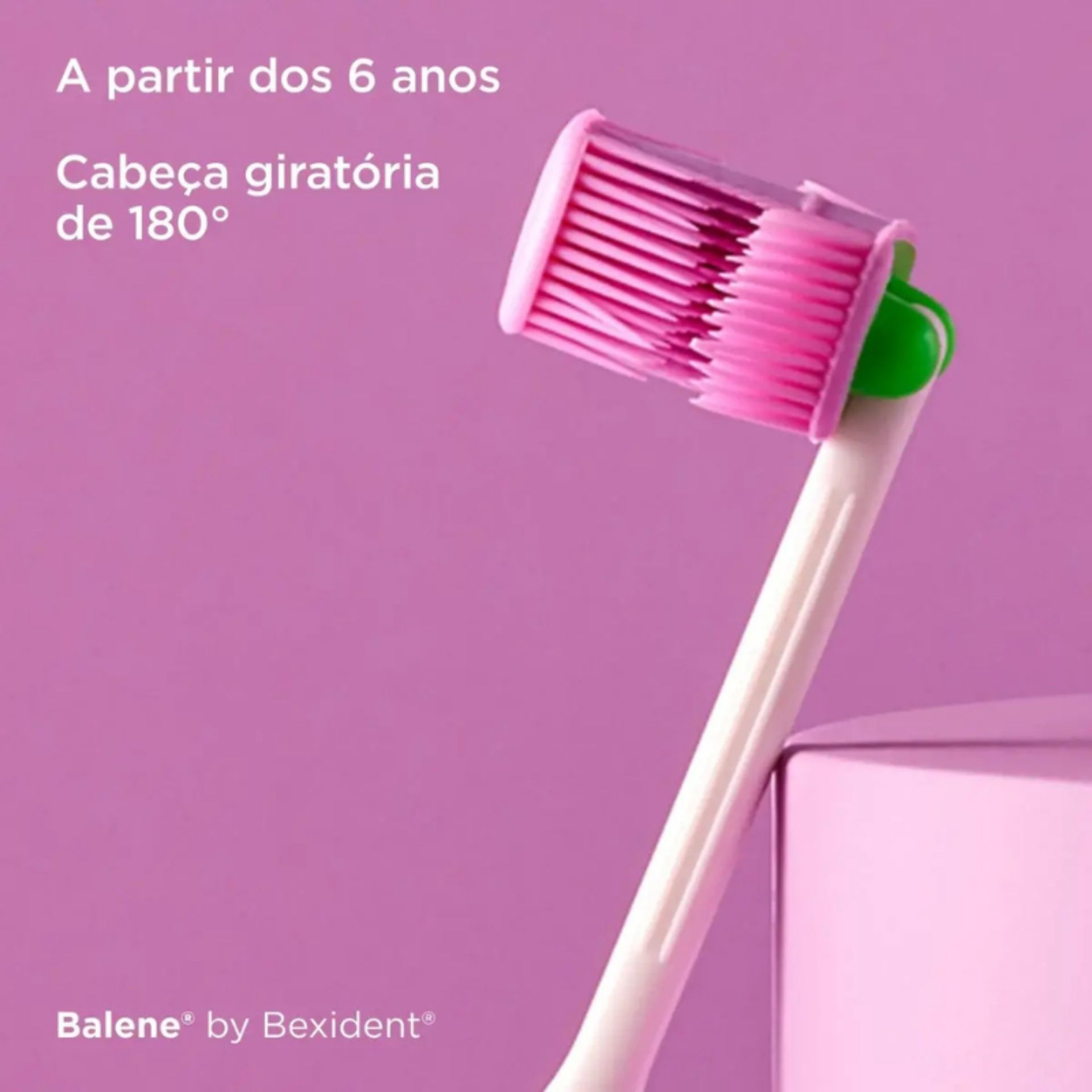 Balene by Bexident Júnior Escova de Dentes 6A+ Lilás