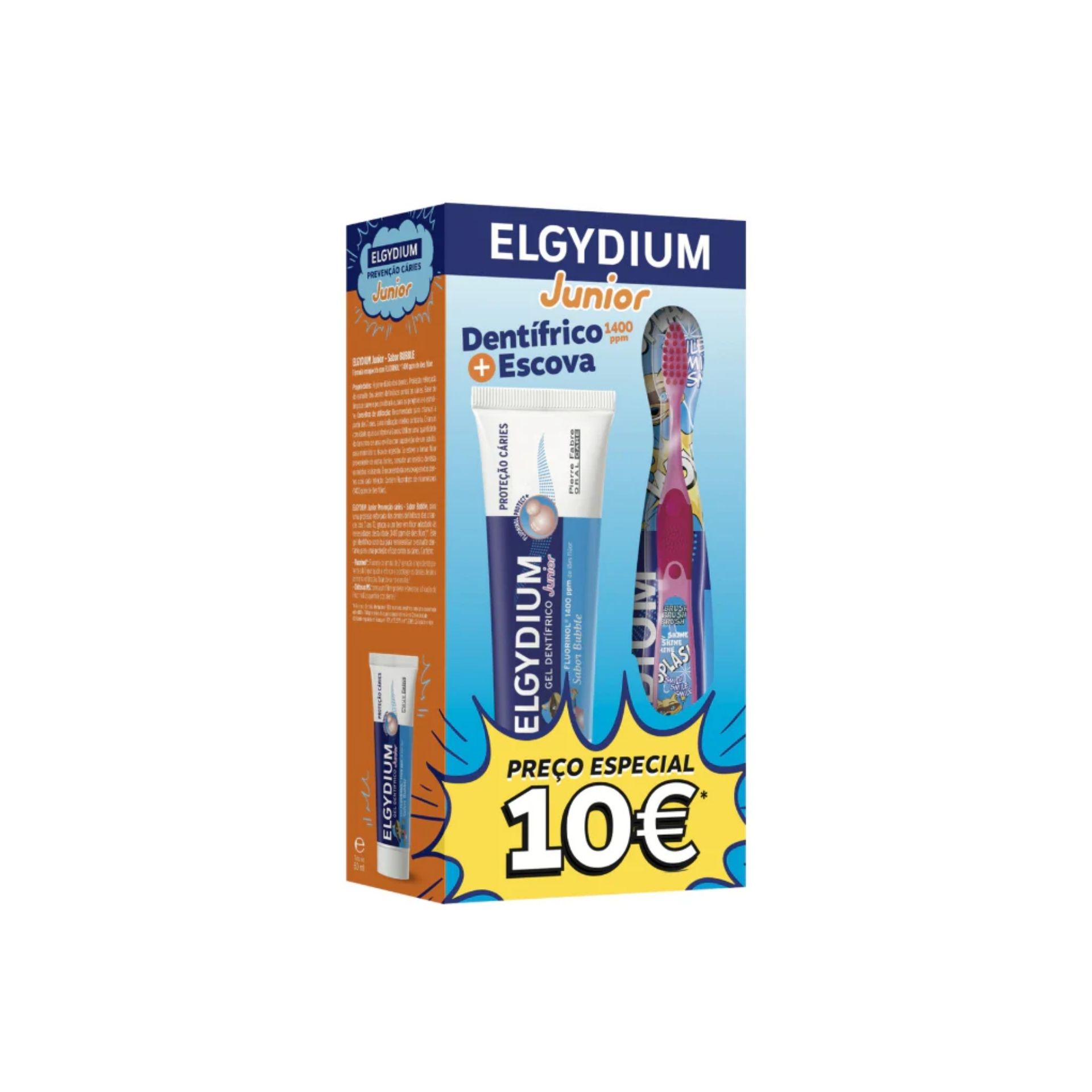 Elgydium Junior Kit Gel Dent Bubble 50 ml + Escova