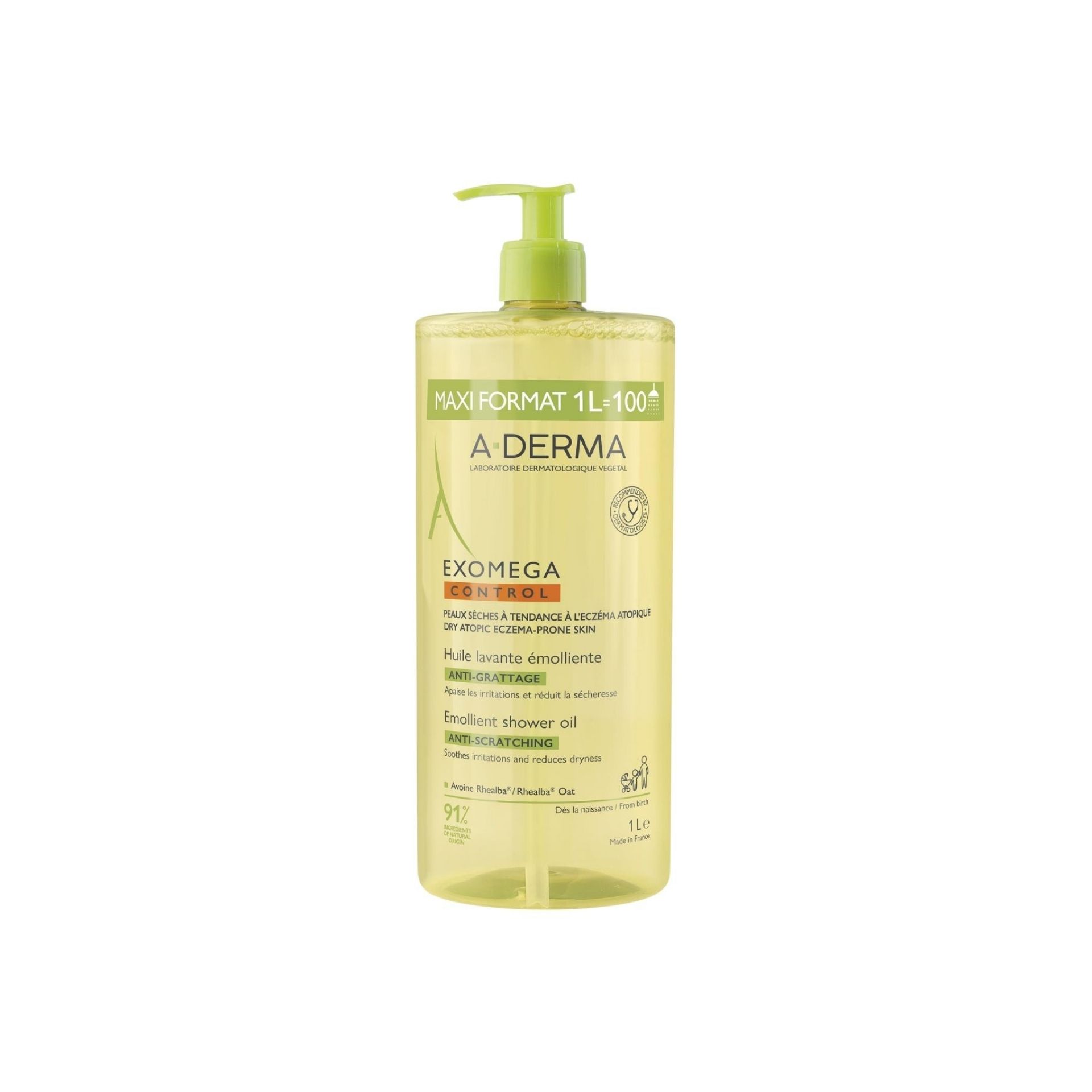 A-Derma Exomega Control Óleo de Duche 1000 ml