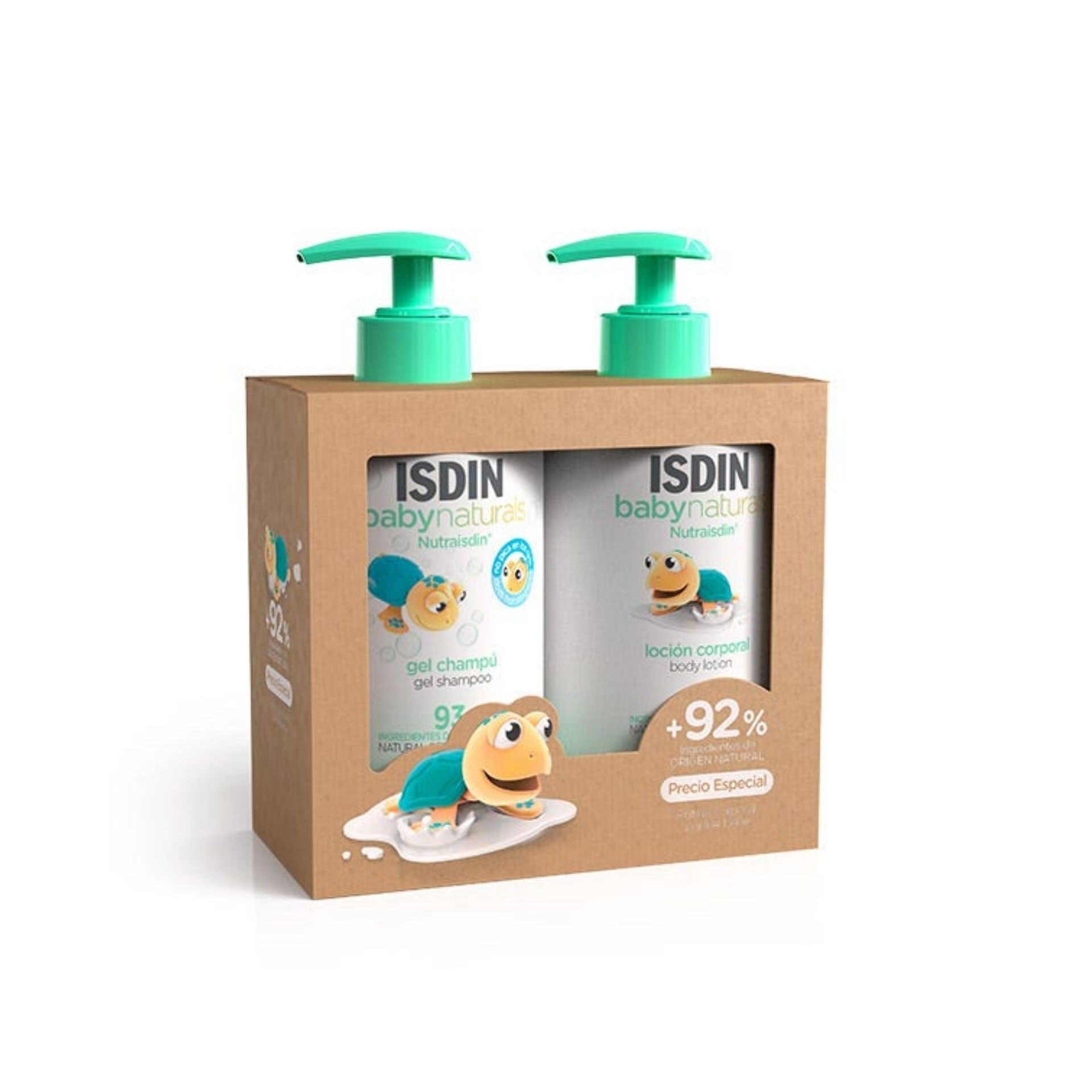 ISDIN Baby Naturals Gel Shampoo 400 ml + Loção Corporal 400 ml (Pack Rotina de Banho) ISDIN Baby Naturals Gel Shampoo 400 ml + Loção Corporal 400 ml (Pack Rotina de Banho)