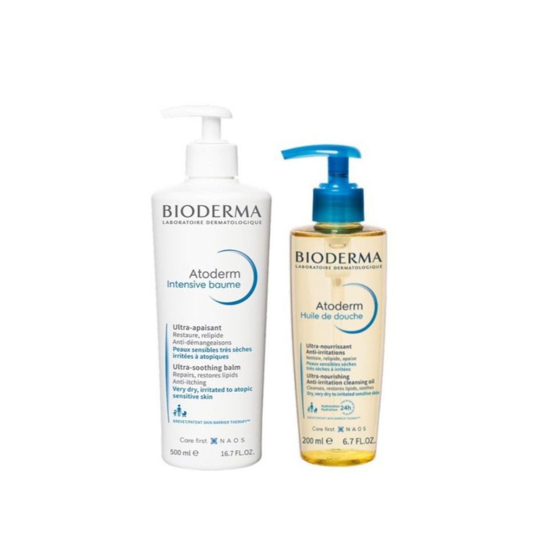 Atoderm Bioderma Intensive Bálsamo 500 ml + Óleo de Duche 200 ml – Pack Especial