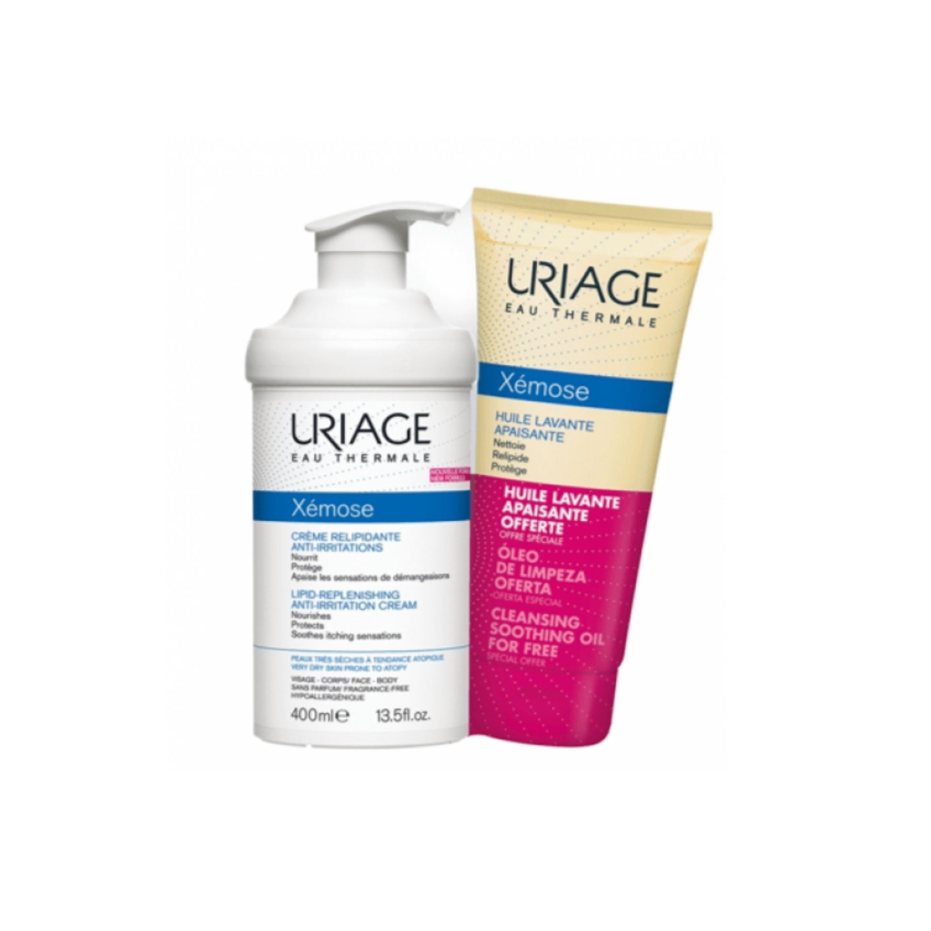 Uriage Xémose Cérat B5 Creme Relipidante 400 ml + Oferta Óleo Lavante 200 ml