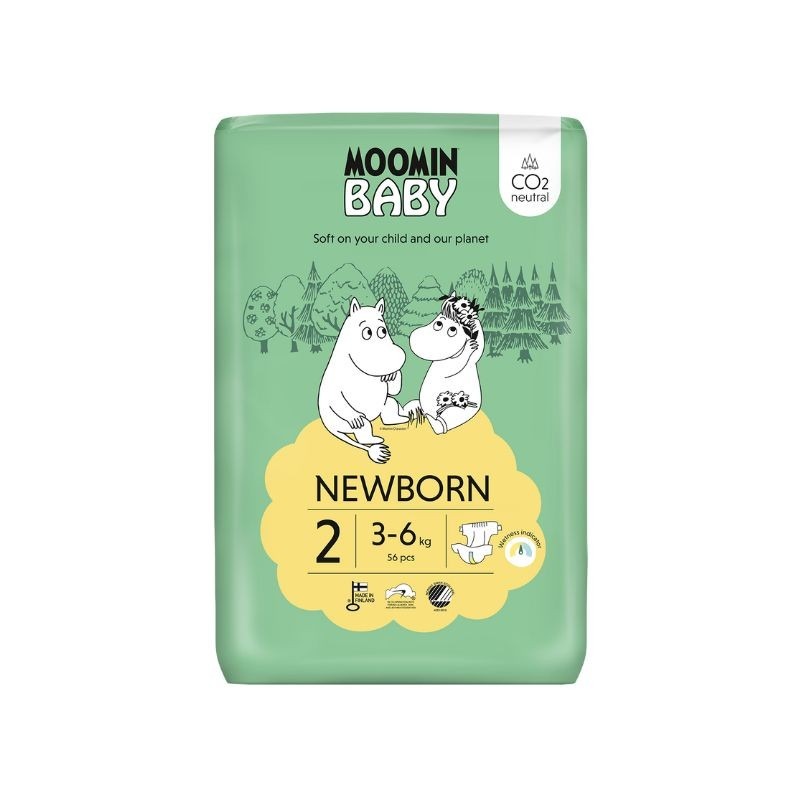 Moomin Baby Fraldas Tamanho 2 3-6kg 56 fraldas Moomin Baby Fraldas Tamanho 2 3-6kg 56 fraldas
