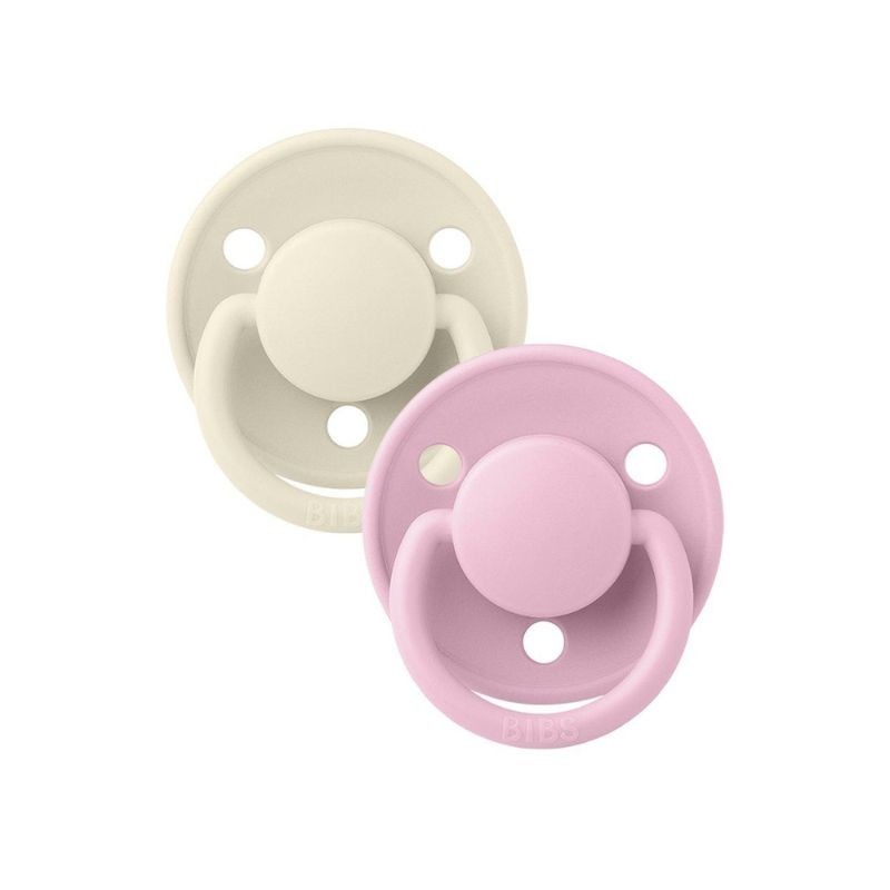 Bibs De Lux 2 Chupetas Ivory/Baby Pink