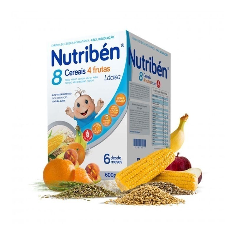 Nutriben Farinhas 8 Cereais 4 Frut La 2x300 Nutriben Farinhas 8 Cereais 4 Frut La 2x300