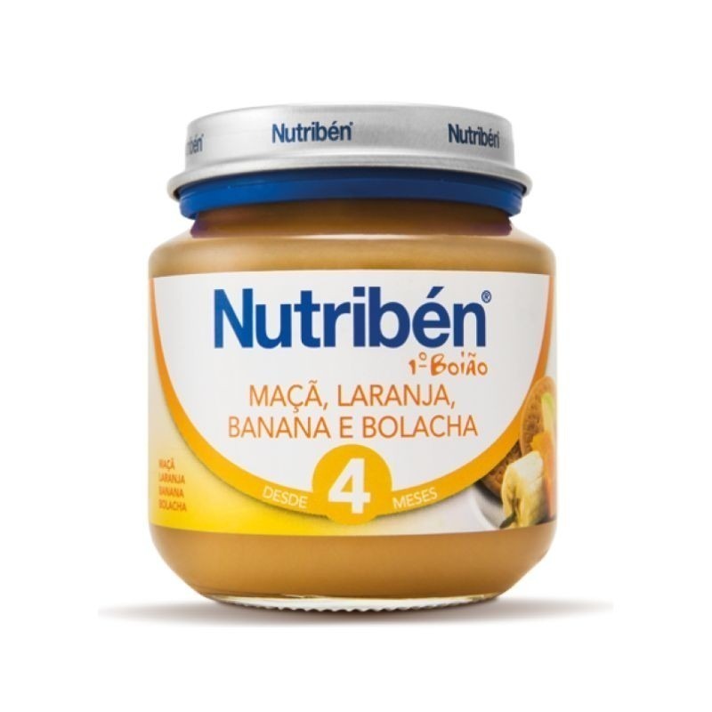 Nutribén Boião Maçã, Laranja, Banana e Bolacha 235g Nutribén Boião Maçã, Laranja, Banana e Bolacha 235g