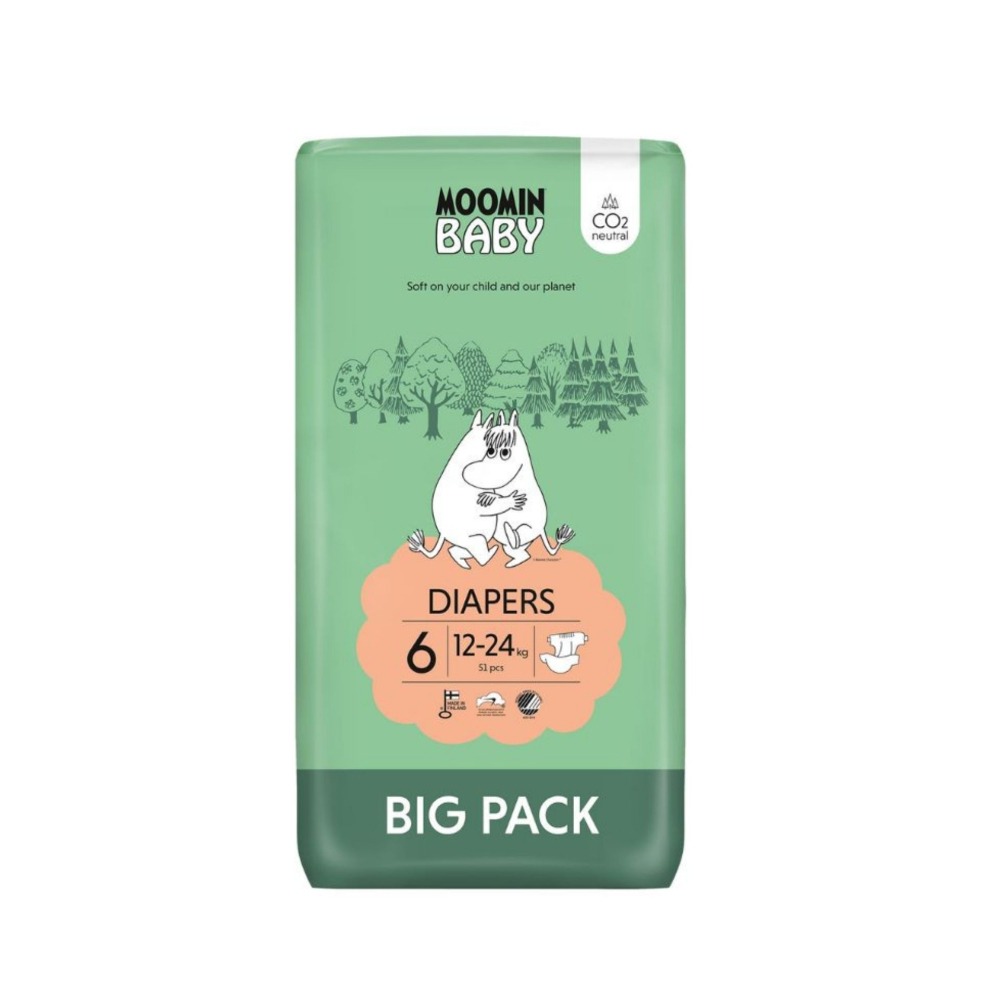 Moomin Baby Fraldas Tamanho 6 Big Pack (51 unidades) Moomin Baby Fraldas Tamanho 6 Big Pack (51 unidades)