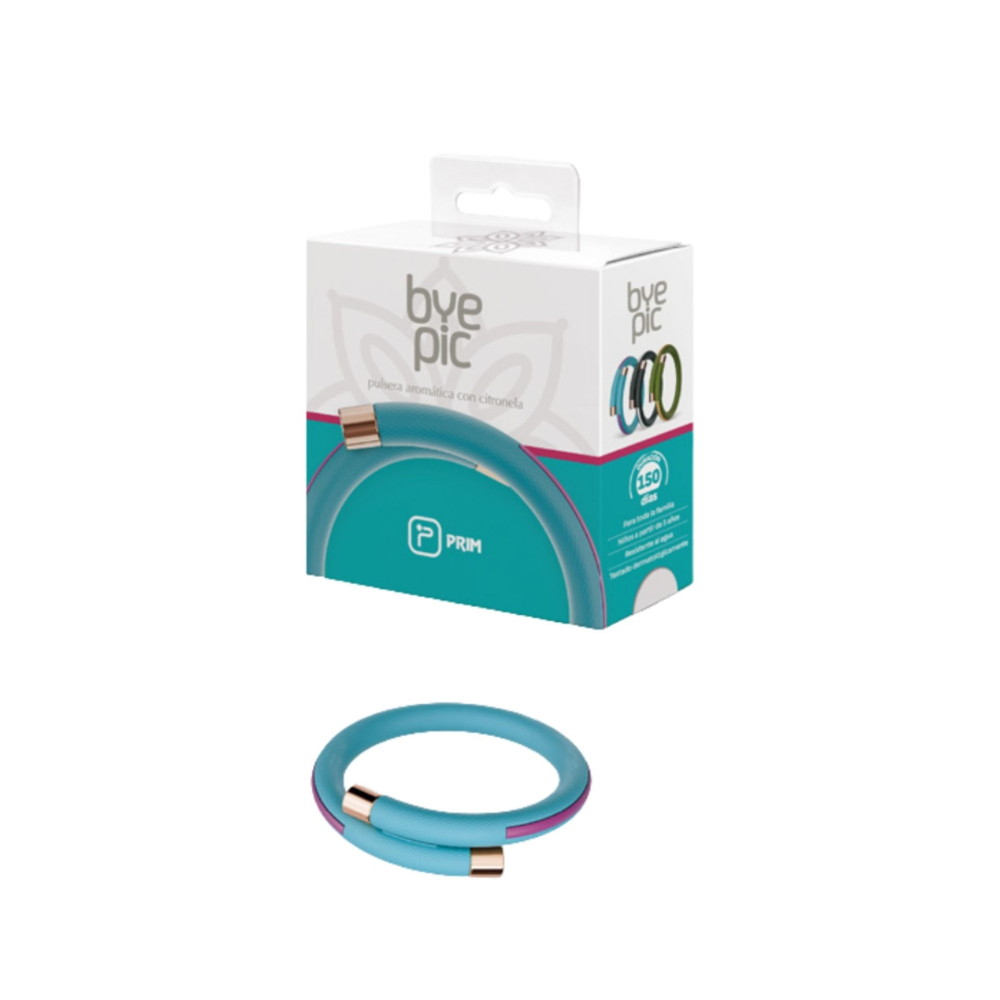 Prim ByePic Pulseira Citronela Adulto Azul Petróleo x1