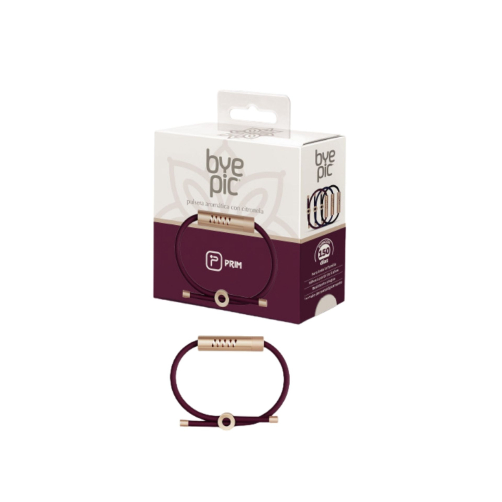 Prim ByePic Pulseira Citronela Cordão Adulto Bordô x1