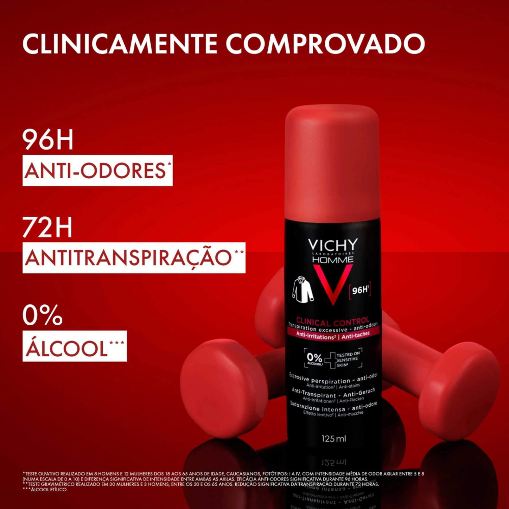 Vichy Homme Deo Clinic Control Desodorizante Aerossol 125ml